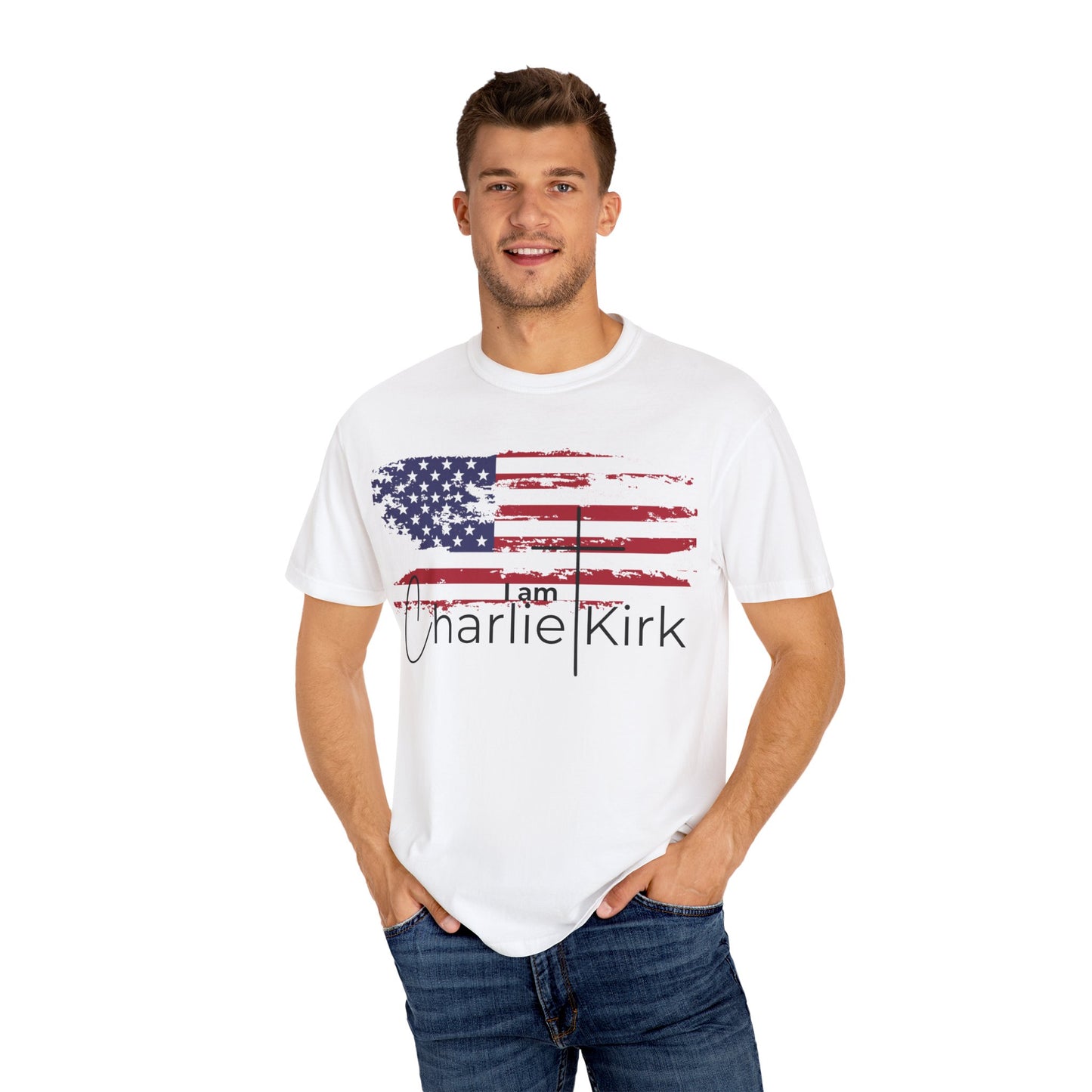 Garment-Dyed T-Shirt - Charlie Kirk T Shirt design