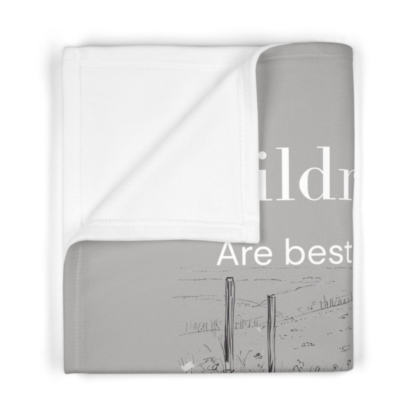 Whimsical Children & Chickens Fleece Baby Blanket - Cozy Throw for Nursery, Baby Shower Gift, Farmhouse Decor, Kids Room