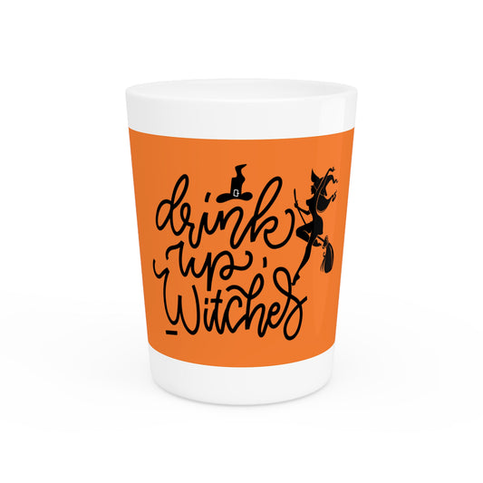 Halloween Shot Glass, Drink Up Witches Glass, Party Favor, Spooky Decor, Witchy Homeware, Fun Halloween Gift